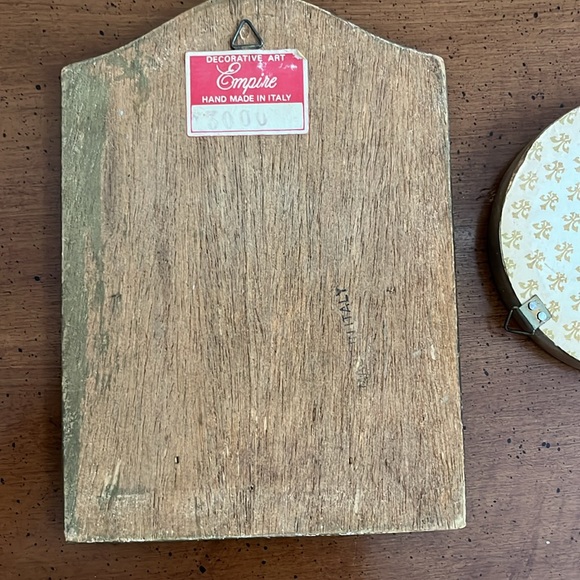 Mid Century Florentine Gold Gilt Childrens Wooden Plaque & Picture Set (3) - Picture 5 of 6